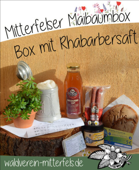 Maibaum-Box mit Rhabarbersaft – Bayerischer Wald-Verein